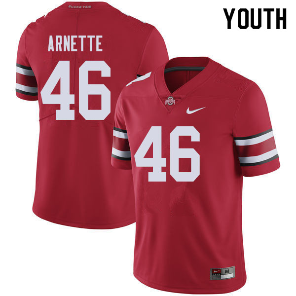 Youth #46 Damon Arnette Ohio State Buckeyes College Football Jerseys Sale-Red